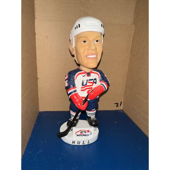 Brett Hull USA 2002 Hockey Bobblehead Figure rare - Picture 4 of 4